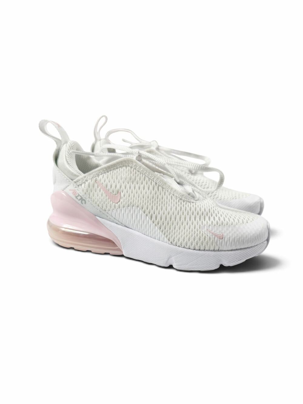 Nike Air Max 270 Little Kids Shoes White Pink Foam size 13 kids youth